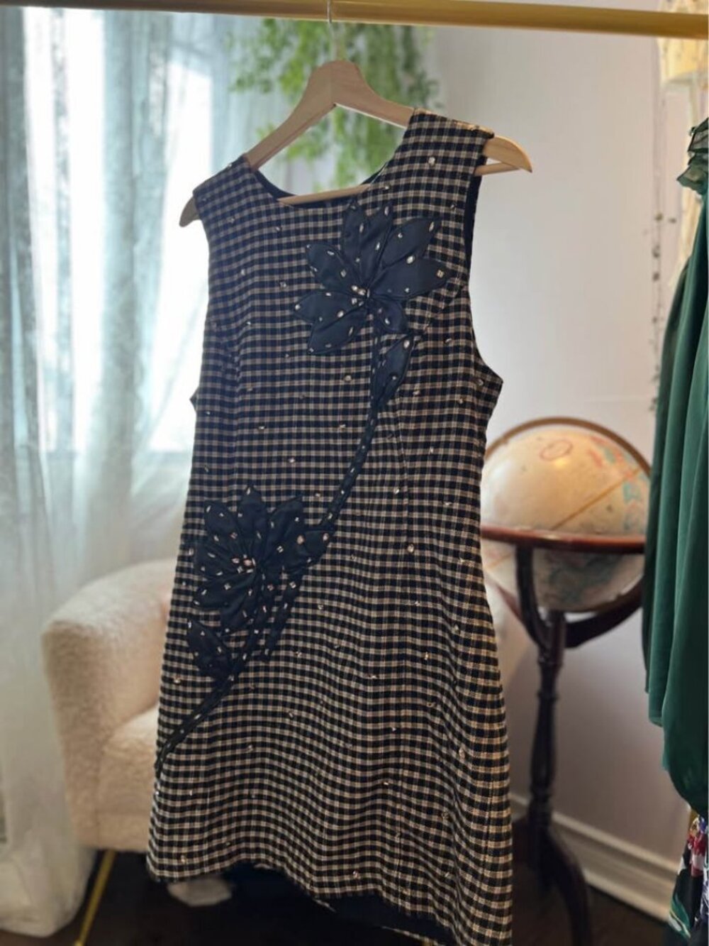 Anthropologie Embellished Mini Dress - Large